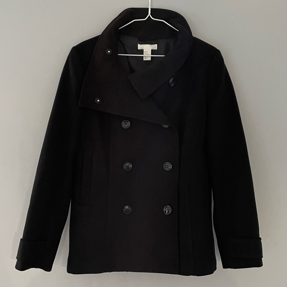 H&M Black Pea Coat